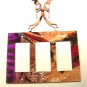 Kokopelli Flute Triple Rocker Outlet Cover Plate Steel Images USA 022515J