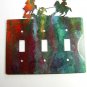 Rodeo Cowboys Calf Roping Triple Light Switch Plate Steel Images USA 51315