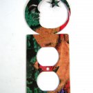 Large Man In Moon Double Outlet Cover Plate by Steel Images USA 52815f
