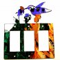 Hummingbird Triple Rocker Outlet Cover Plate Steel Images USA 022615M5A