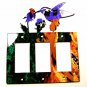 Hummingbird Triple Rocker Outlet Cover Plate Steel Images USA 022615M5A