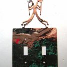 Kokopelli Flute Double Switch Cover Plate Steel Images USA 021915GG