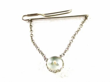 1950's-60's Silvertone If Ye Have Faith Mustard Seed Tie Clasp Unbranded