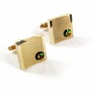 Goldtone & Small Watermelon Rhinestone Cufflinks By SARAH COVENTRY
