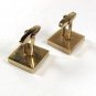 Goldtone & Small Watermelon Rhinestone Cufflinks By SARAH COVENTRY