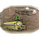 Vintage AL School Bus Car Belt Buckle By HOOK FAST REG US PAT. OFF. 32217