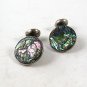 Vintage Sterling Silver & Abalone Cufflnks 91316