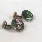 Vintage Sterling Silver & Abalone Cufflnks 91316