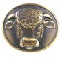 Vintage 1975 Malcolm Hereford Cows Cocktail Brass Belt Buckle 6416