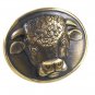Vintage 1975 Malcolm Hereford Cows Cocktail Brass Belt Buckle 6416
