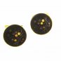 Damascene Black Goldtone Flowers Cufflinks Unbranded 32616