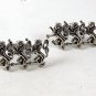 Vintage 3 Dancing Silver Tone Lions Cufflinks By SWANK 111516