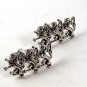 Vintage 3 Dancing Silver Tone Lions Cufflinks By SWANK 111516