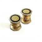 Deco Silvertone Goldtone Black Snap Link Cufflinks BAER & WILDE KUM-A-PART 41217