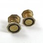 Deco Silvertone Goldtone Black Snap Link Cufflinks BAER & WILDE KUM-A-PART 41217