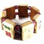 Vintage Wooden Mah Jong tiles Reversible Bracelet Unbranded 71715