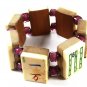 Vintage Wooden Mah Jong tiles Reversible Bracelet Unbranded 71715