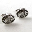 Vintage Silver Tone Cufflinks By SHIELDS 121916