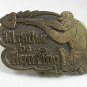 1978 I'd Rather Be Hunting Belt Buckle By GREAT AMERICAN BUCKLE CO. 52217