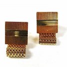 1970's Gold Tone Wrap Around Cufflinks By DANTE 81316