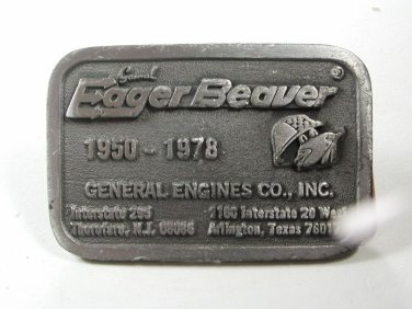 1950-1978 General EAGER BEAVER Belt Buckle by HIT LINE USA. 112015