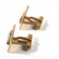 Vintage Gold Tone & White Knights Gloves Cufflinks By SWANK 61716