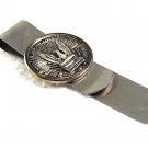 Vintage American Iron & Steel Right Makes Might MCMVIII Tie Clasp 72117