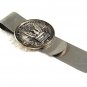 Vintage American Iron & Steel Right Makes Might MCMVIII Tie Clasp 72117