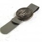 Vintage American Iron & Steel Right Makes Might MCMVIII Tie Clasp 72117