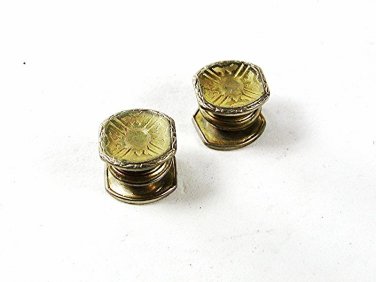 Edwardian / Art Deco Gold Tone Kum A Part Cufflinks By B&W Co 81516