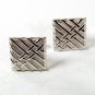 Vintage Silver Tone Square Cufflinks By SWANK 81016