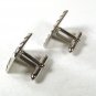 Vintage Silver Tone Square Cufflinks By SWANK 81016