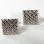 Vintage Silver Tone Square Cufflinks By SWANK 81016
