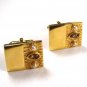 Goldtone Green Faux Pearls Cufflinks Unbranded 10415