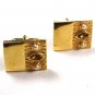 Goldtone Green Faux Pearls Cufflinks Unbranded 10415