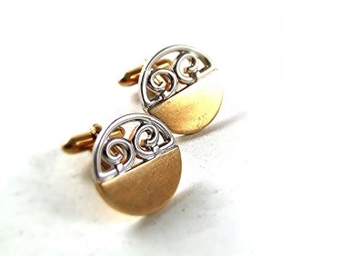 Vintage Gold Tone & Silver Tone Cufflinks By SWANK 121916