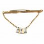 Goldtone Silvertone Red Black Initials R. J. Tie Clasp Unbranded 32116