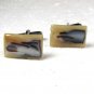Vintage Early Plastic Silver Tone Cufflinks Unbranded 122315