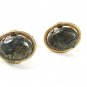 Vintage Gray Goldtone Cufflinks 31417
