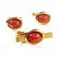 Goldtone Cufflinks & Tie Clasp Unbranded 42716a