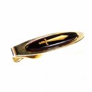Silvertone Red Goldtone Sword Tie Clasp Unbranded 32116