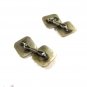 Art Deco Gold Tone Top Silver Tone Cufflinks Unbranded 11316