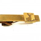 Vintage Goldtone Buck Deer Tie Clasp 9517