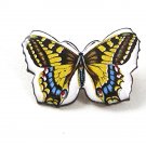 Beautiful Vintage Enameled Copper Butterfly Brooch 6917