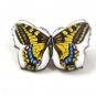 Beautiful Vintage Enameled Copper Butterfly Brooch 6917