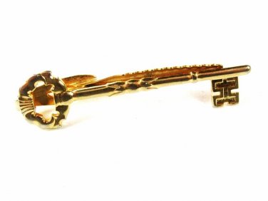 Vintage Goldtone Key Tie Clasp By HICKOK U.S.A. 42816
