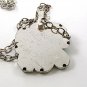 Silver Tone & Natural Blue Stone Pendant By BEST & 26"  Chain 11717
