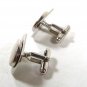 Vintage Sterling Silver & White Cufflinks By ANSON 52016