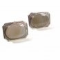 Vintage Sterling Silver & White Cufflinks By ANSON 52016