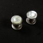Art Deco Silver Tone & Mother of Pearl Cufflinks By SNAP LINK 62216